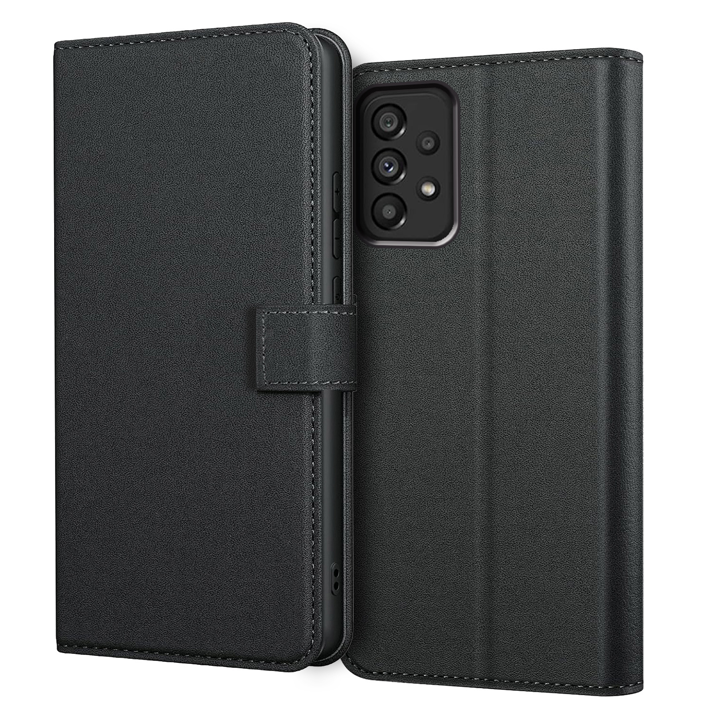 TEMU Phone Case: For For Galaxy A53 5g Case With Kickstand Black Pu Leather Card Slot Flip Protective Phone Case Cover