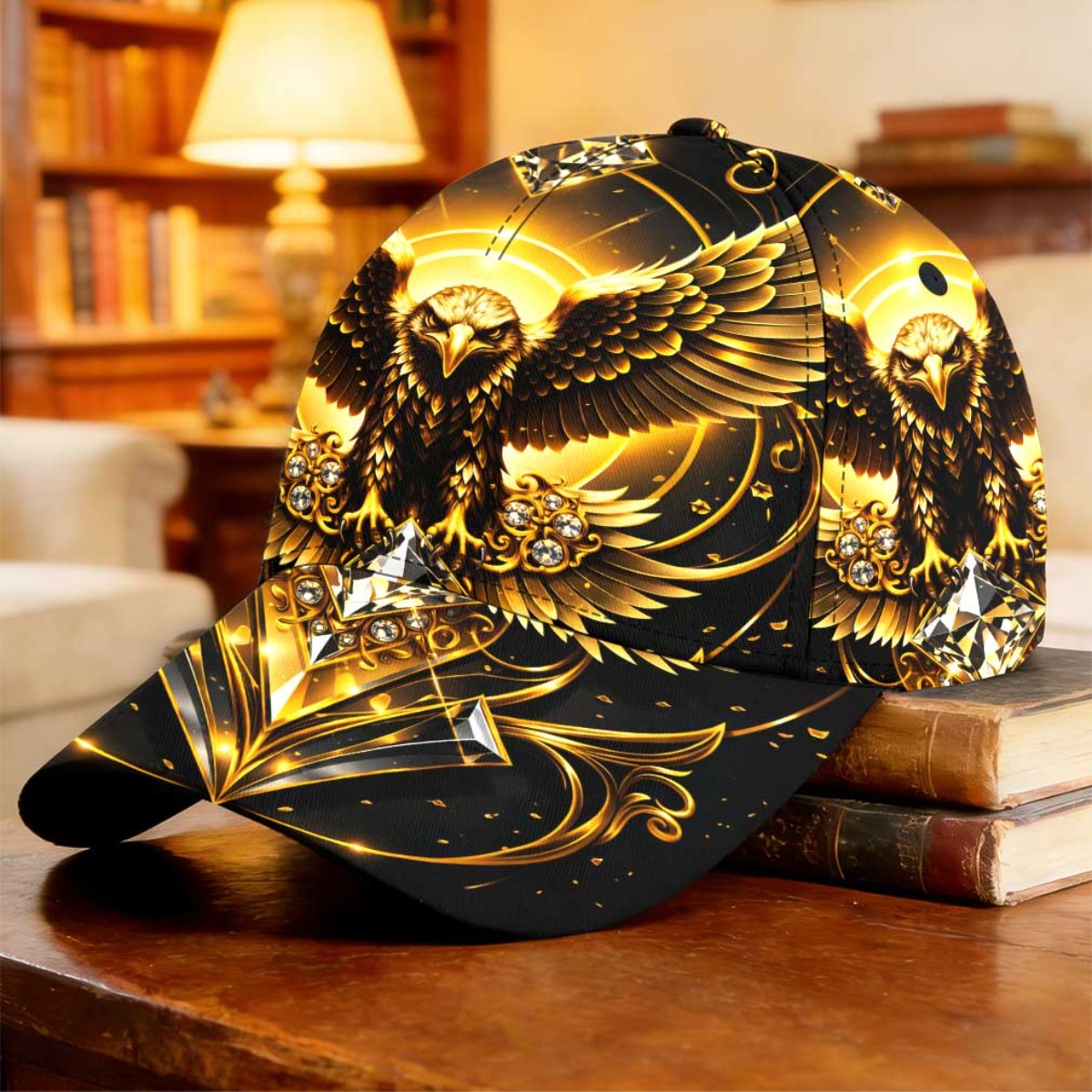 TEMU Gorra de béisbol de 1 pieza con estampado 2D Majestad del dorada, visera curva, para caminar, deportes al , regalo del Día , gorra de conductor,