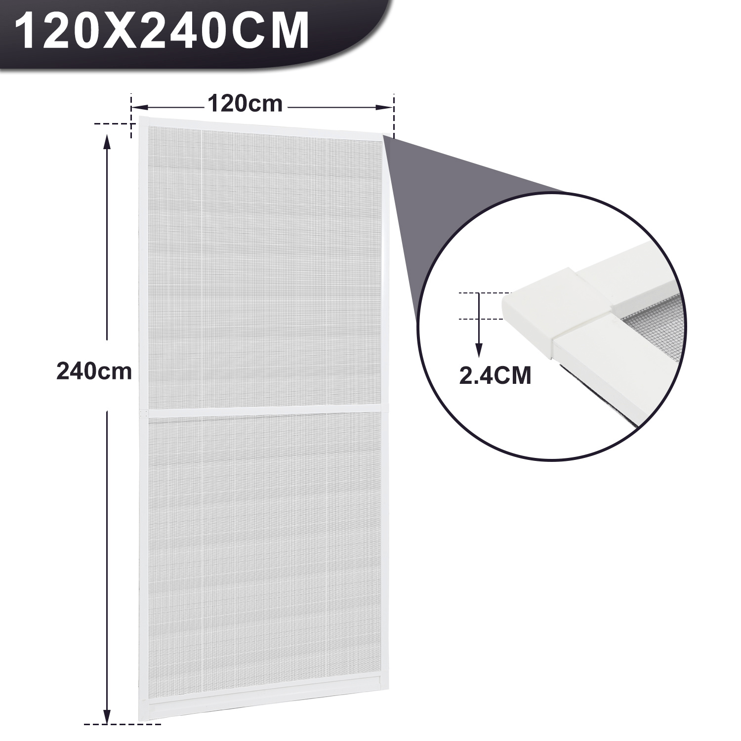 Fly Screen For Doors Balcony Door Protective Door Aluminium Frame Insect Protection Net Magnetic Attachment Repellent Screen Gaze Insect Screen