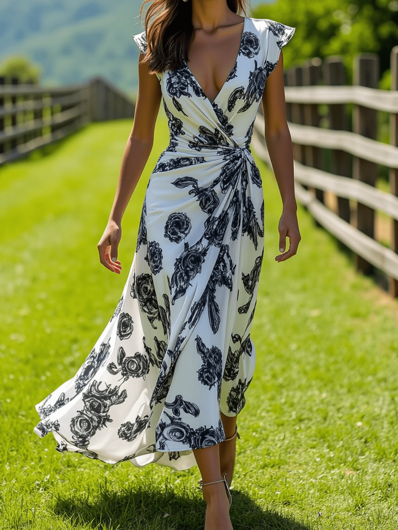 black white dress sold on Temu United States