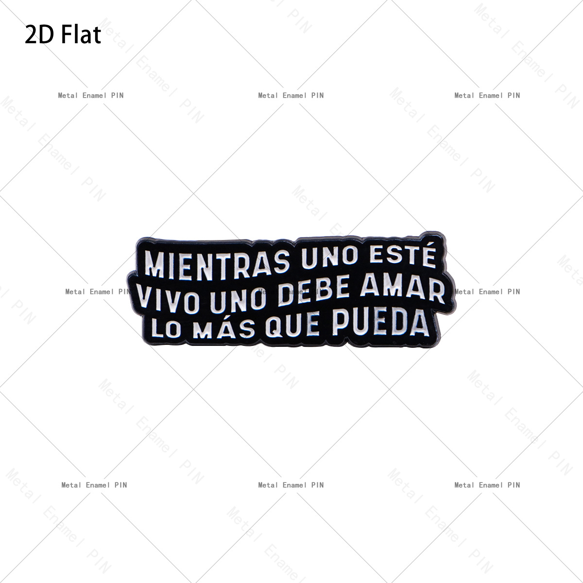 TEMU 2d Flat, 2d Flat 1pc "as Long Is 1 Love As Much Can" Enamel Lapel Pins Unisex Brooch Badges Fashion Accessories For Backpack Clothing Gift, 2d