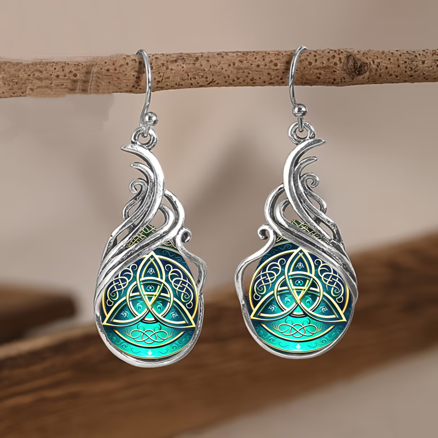 TEMU 2pcs Celtic Knot Earrings Earrings Mystical Earrings Spiritual Earrings Teardrop Earrings Jewelry Additions Unique Jewelry Christmas Gifts
