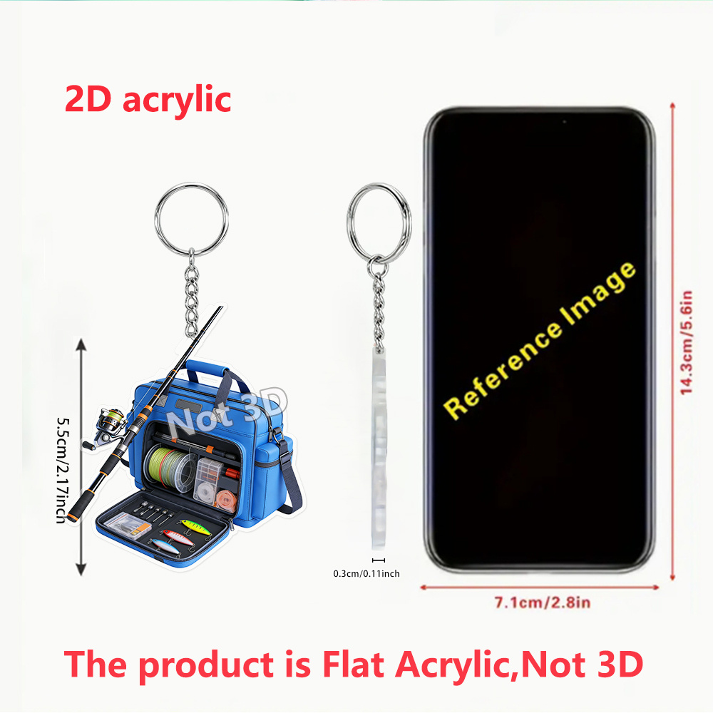 TEMU 2d Flat, 1pc Of 2d Flat Acrylic Keychain, Suitable For Car Keychains, Backpacks, Weddings, Birthdays, Housewarming, Anniversaries, Christmas,