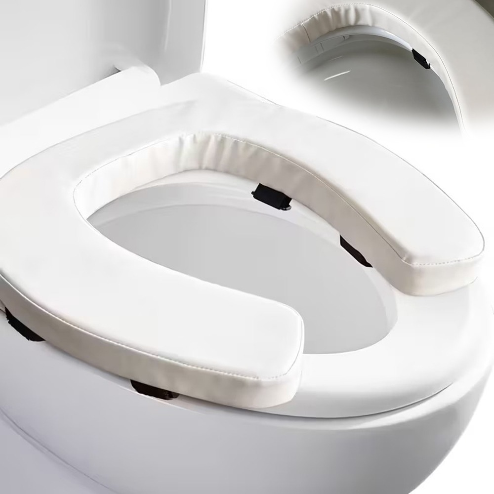 Image of Soft Toilet Seat Cushion, Toilet Padded, Universal Fit, Raised Toilet Seat Cushion