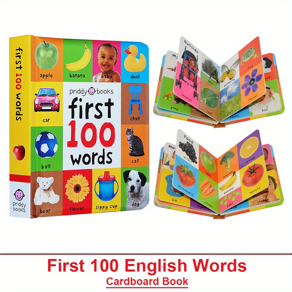 Image of English Words Cardboard Booklets For Kids Age 3+, English Language Learning Aids, Vocabulary Building, Bedtime Reading, Learn To Read For Preschool Homeschool, Early Learning Aids, Back To School