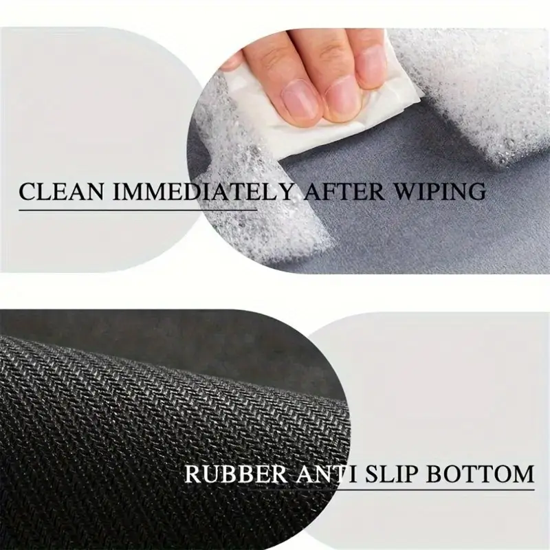1pc black white geometric pattern non slip bath mat super absorbent easy to clean durable rubber backing bathroom kitchen bedroom and laundry room decor bathroom mat Product details 6