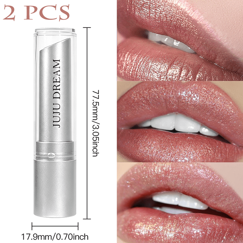Image of [2pcs] Korean Y2k Nude Milk Tea Moisturizing Lipstick, Buy 1 Get 1 Free , Moisturizing And Lip Color, 24h Long Lasting High Texture, Tea Nude Tone Women Daily Lip Beauty Item