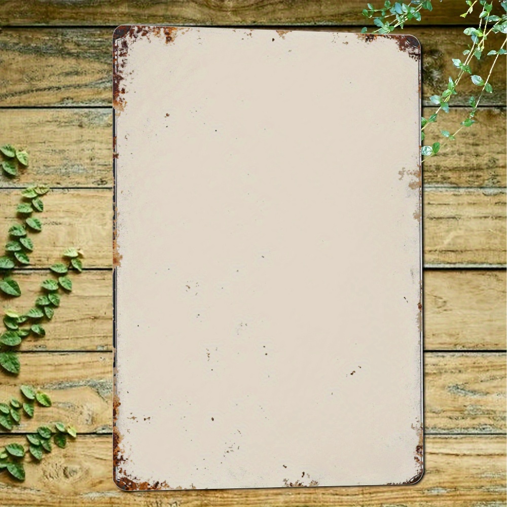 TEMU 2d Flat, Rustic Metal Wall Art Vintage- Sign In, Blank Without Any Patterns, Perfect For Home Wall Decoration 2d Flat Printing Zztm02, 2d Flat