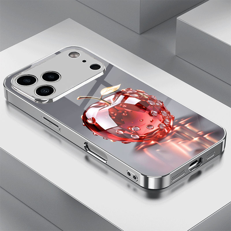 TEMU Phone Case: Pattern Electroplated Glass Phone Case, Compatible With Iphone 17/17 Pro Max/17 Air/16 Pro Max/16e/15/14 Plus/13 Pro/12/11 Pro Max,