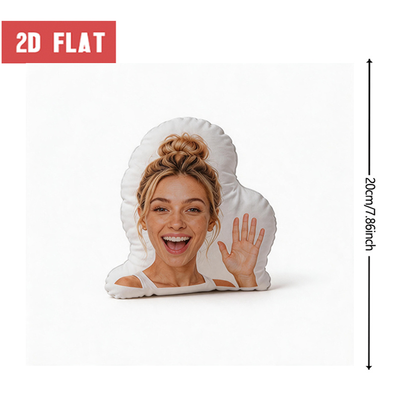 TEMU Grand oreiller visage personnalisé avec impression photo sur mesure - Coussin visage de personnalisée adapté pour canapé et lit, coussin