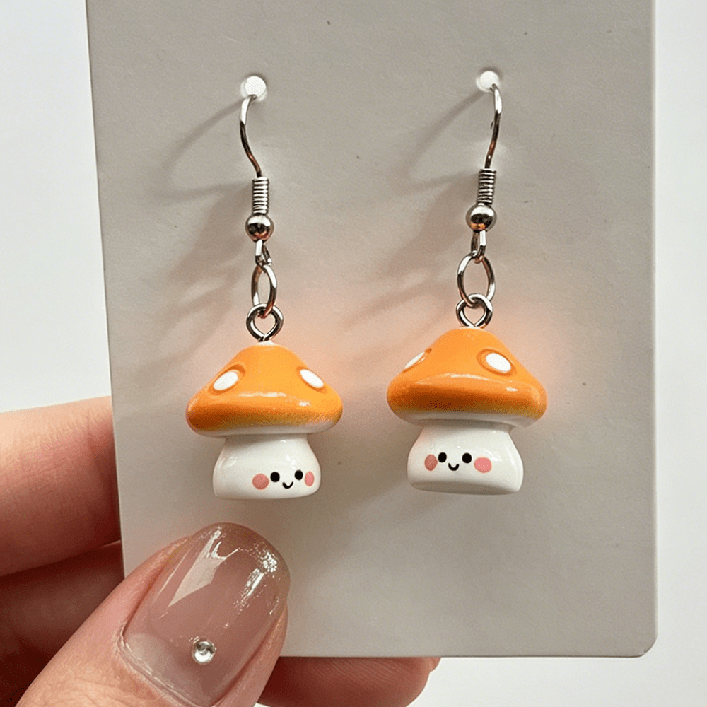 TEMU 1 Paire de Boucles d'Oreilles Mignonnes - Design de Dessin Animé Original, Légères, Bijoux Originaux pour le Nouvel An, Cadeaux de la