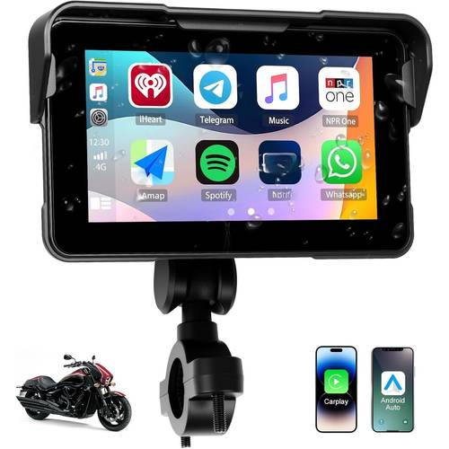 motorcycle car for motorcycle 5 inch hd touchscreen for motorcycles with navigation bluetooth pressure detection