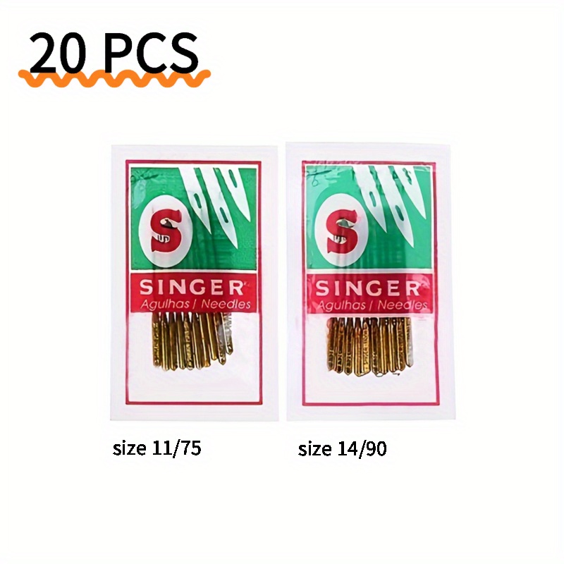 E-shop 20 Stück Nähnadeln für Haushaltstaschenmaschinen mit den Größen 11/75 und 14/90 - Geeignet für Haushalts- und altherkömmliche Nähmaschinen. zum