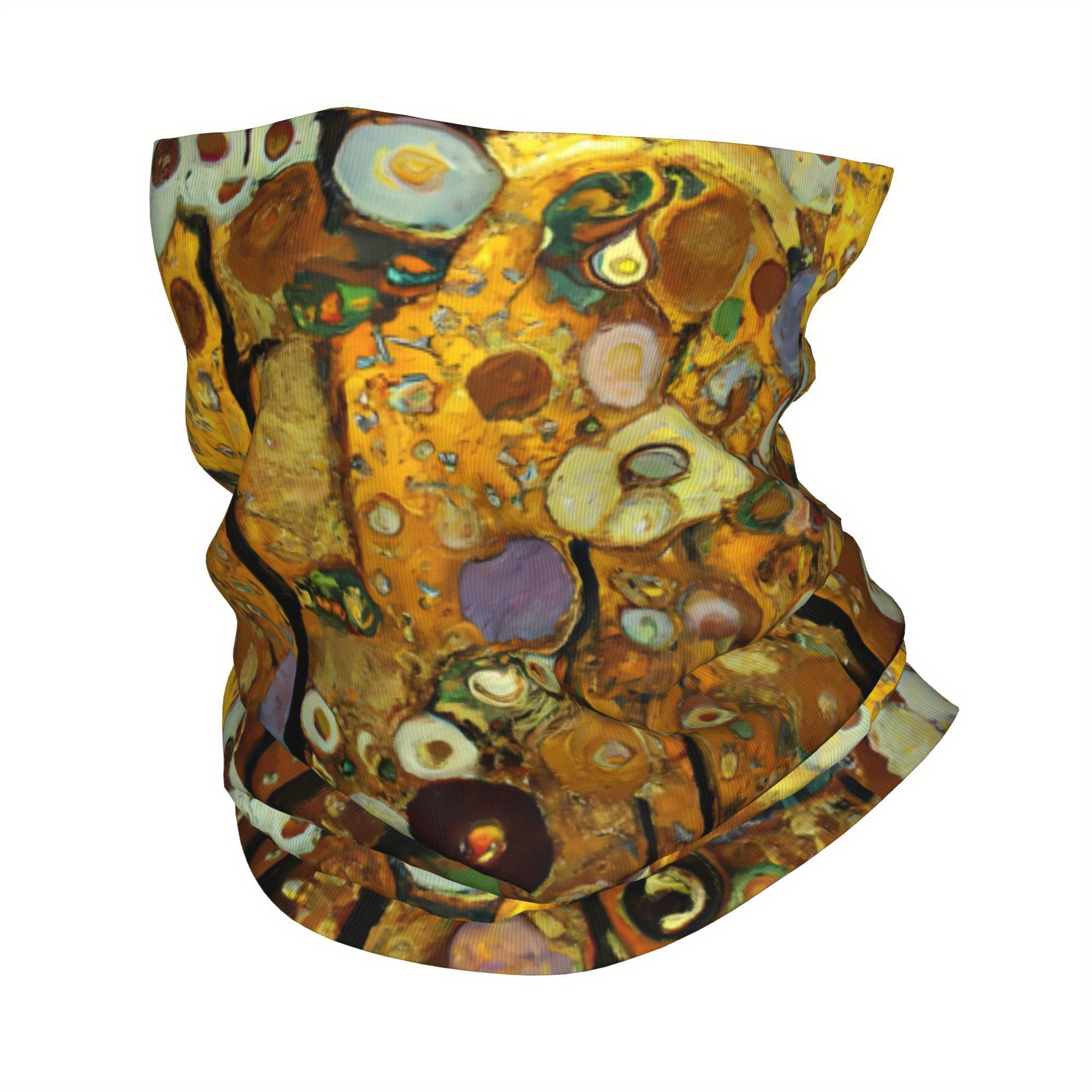 TEMU Gustav Klimt Oil Painting Headband Neck Cycling Tube Scarf Bandana Gaiter Unisex 2d Print Design