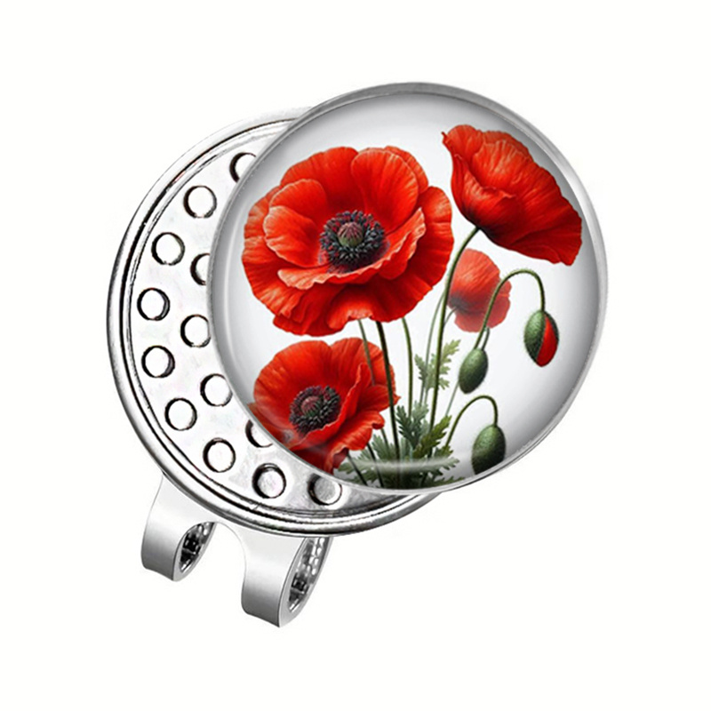 TEMU 1pc Round Glass Dome Hat Clip Golf Ball Clip