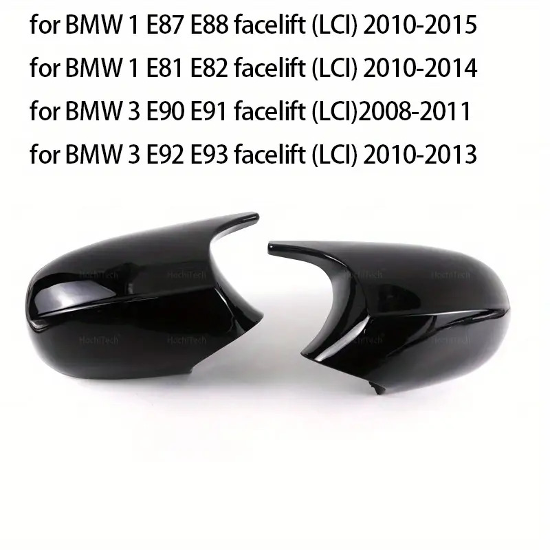 TEMU A Pair Of Abs Carbon Fiber Style Rearview Mirror Covers For 1/ E87/e81/e82/e90/e91/e92/e93 - Sporty Aerodynamic Side Panels, Installable Car