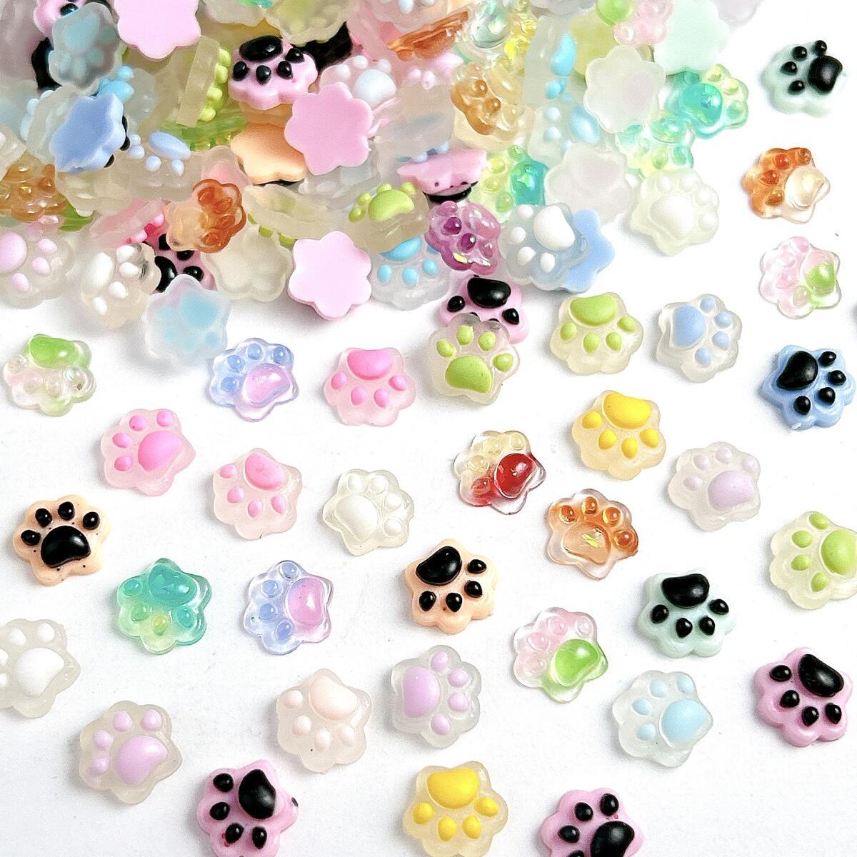 

40pcs Whiskerwonders Art , Cat Paw Accessories, Manicure Decorations, Free