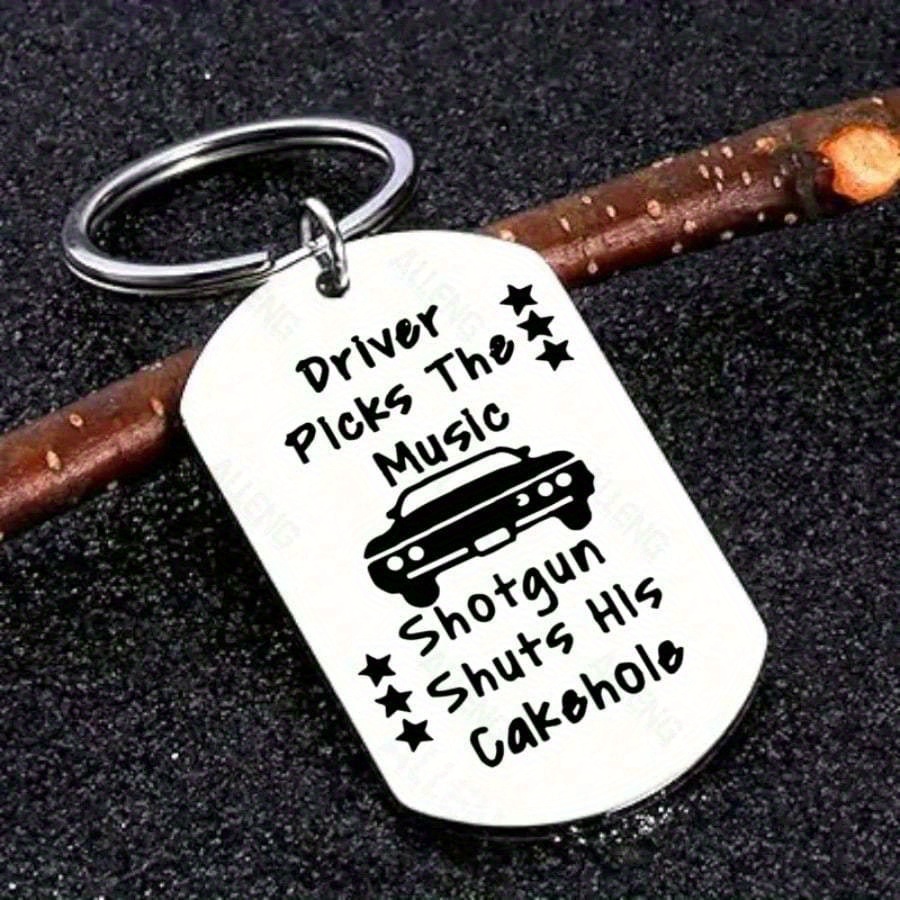 TEMU 1pc Of Stainless Steel Keychain Supernatural - An Ideal Gift For Birthdays Or Christmas For And Enthusiasts