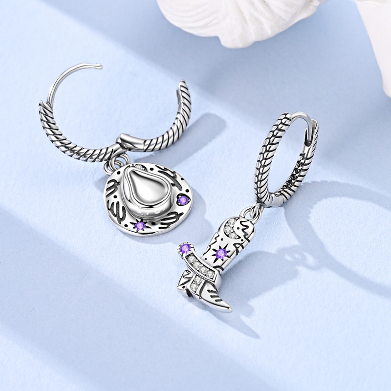 Women's Exquisite 925 Silver Denim Rhapsody Earrings, Unique Gift