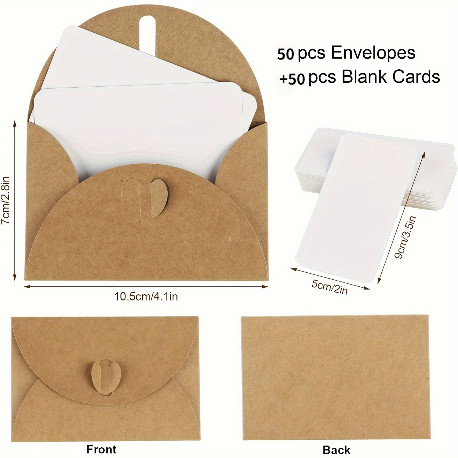 TEMU 20 Envelopes (10 Cards+10 Heart-shaped Envelopes)/100 Envelopes (50 Cards+50 Heart-shaped Envelopes), Heart-shaped Seal, Heart-shaped Theme,