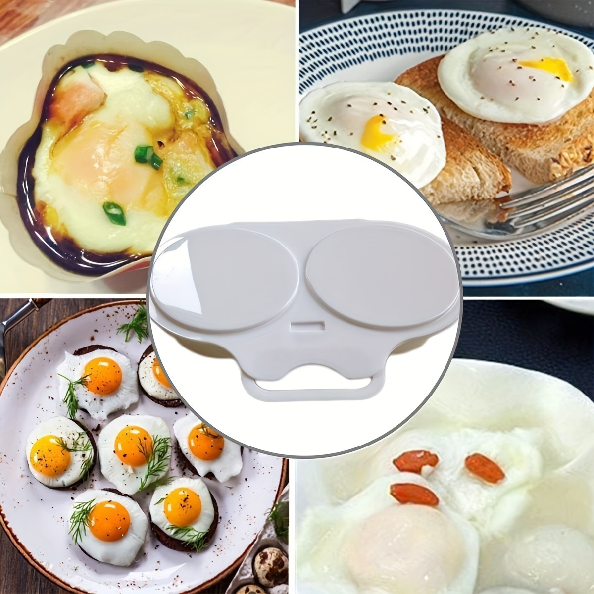 1pc non stick abs microwave egg steamer egg cooker poacher kitchen baking tool diy egg cooking accessory for   preparation details 3