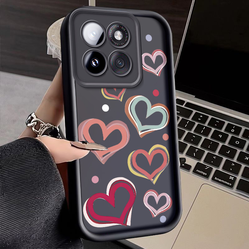 TEMU Phone Case - Artistic Heart-shaped Silicone Phone Case For Moto Edge 60/60pro/60fusion/60stylus/70/g 2025, Designed To Be Drop-resistant And