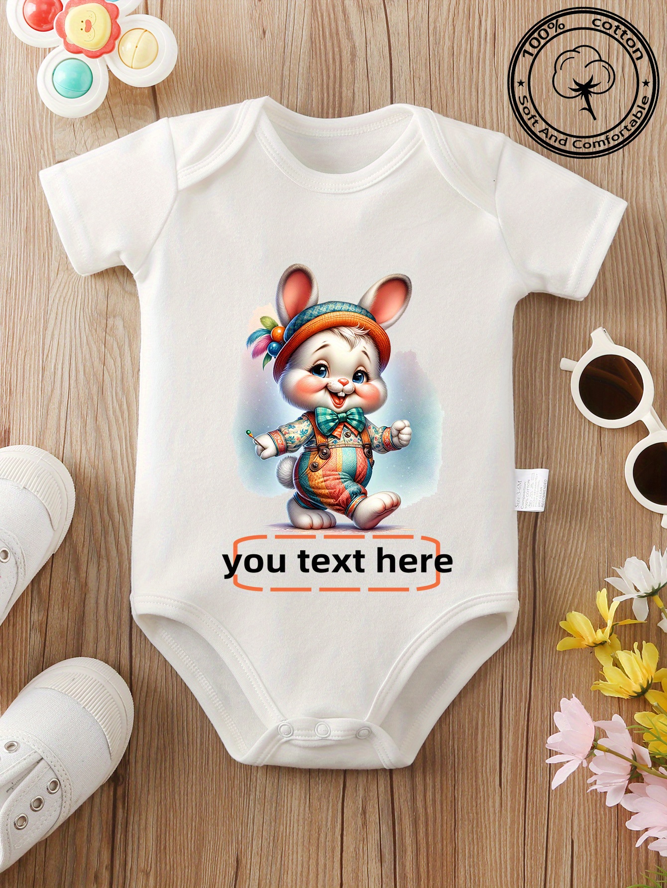 ropa bebé personalizada 100% algodón camiseta dibujos Temu Uruguay