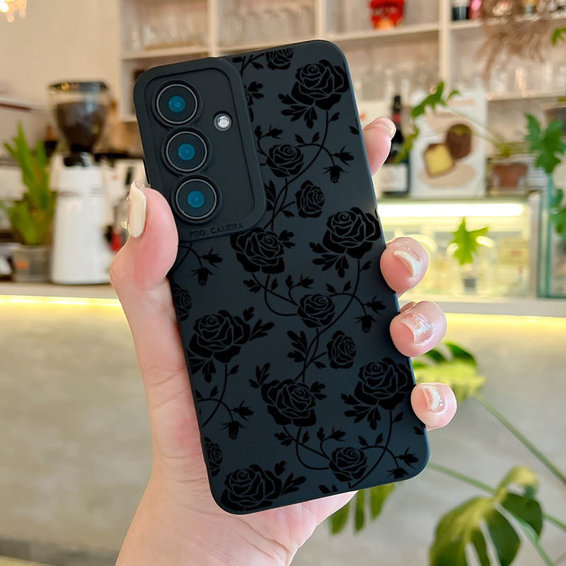 TEMU Phone Case: Creative Minimalist Fashion Flower Pattern Phone Case For Galaxy S25 S24 S23 S22 Fe S21+ S20 A54 5g A53 A52 A52s A15 A14 Gt1 Gifts