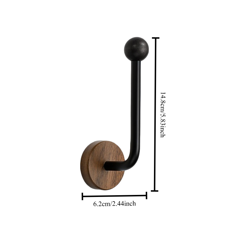 item picture 2pcs wooden base curtain holdbacks black metal curtain tieback hooks wall mounted curtain holders for drapes   additions for home decor