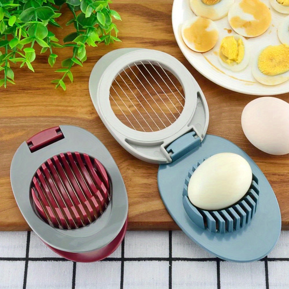 versatile egg slicer   kitchen gadget for perfectly sliced hard boiled eggs ideal for sandwiches salads details 0