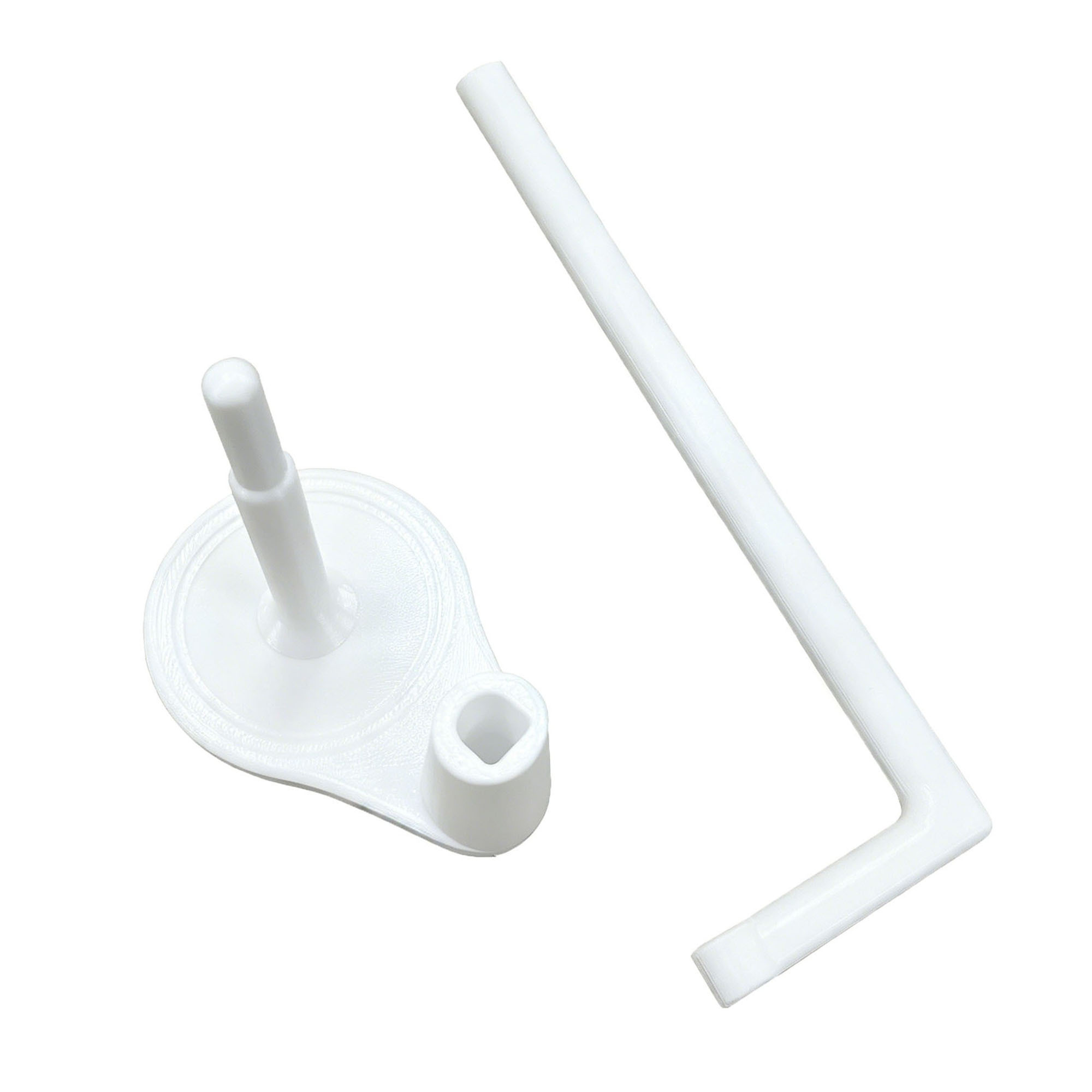 TEMU Set Of 2pcs White Vertical Large-capacity Thread Spool Bracket Set, Designed With Anti- Wire Structure To Keep Threads Smooth And Tidy During