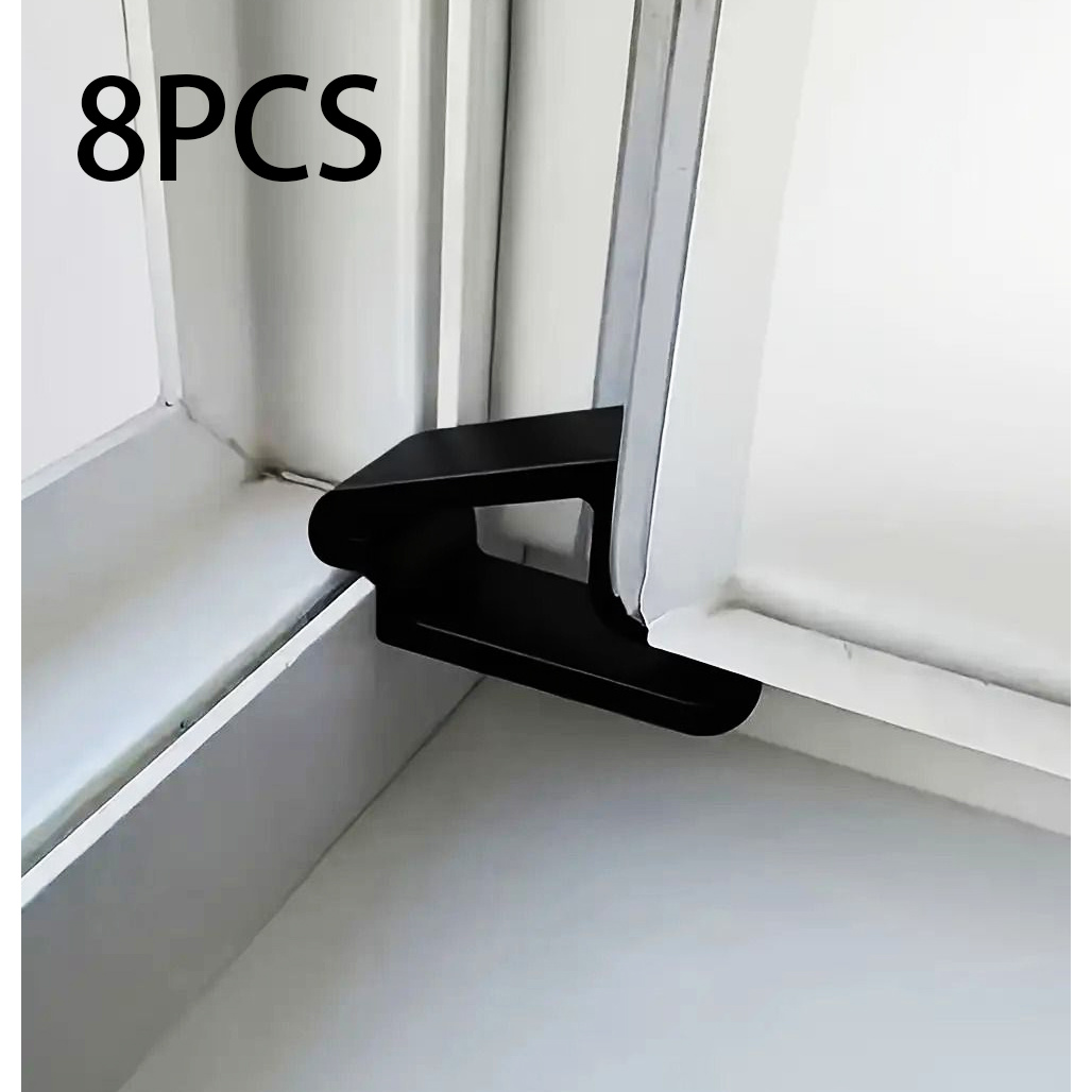 TEMU 8 pezzi Dispositivi di finestra, Antipinchio per serratura porta, Plastica e durevole, Design facile, Facile da , Fissaggio finestra sicuro, per