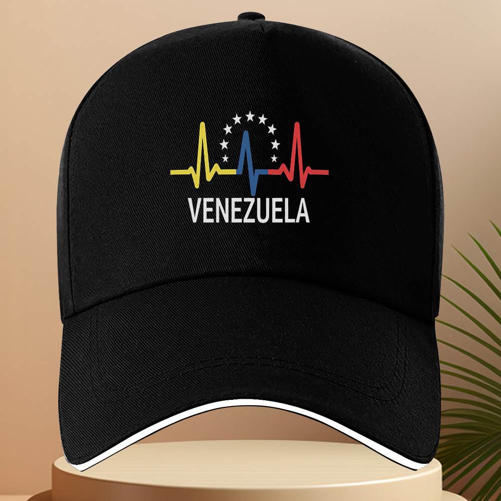 TEMU 1 Gorra de béisbol con línea de y de Venezuela, unisex, para todas