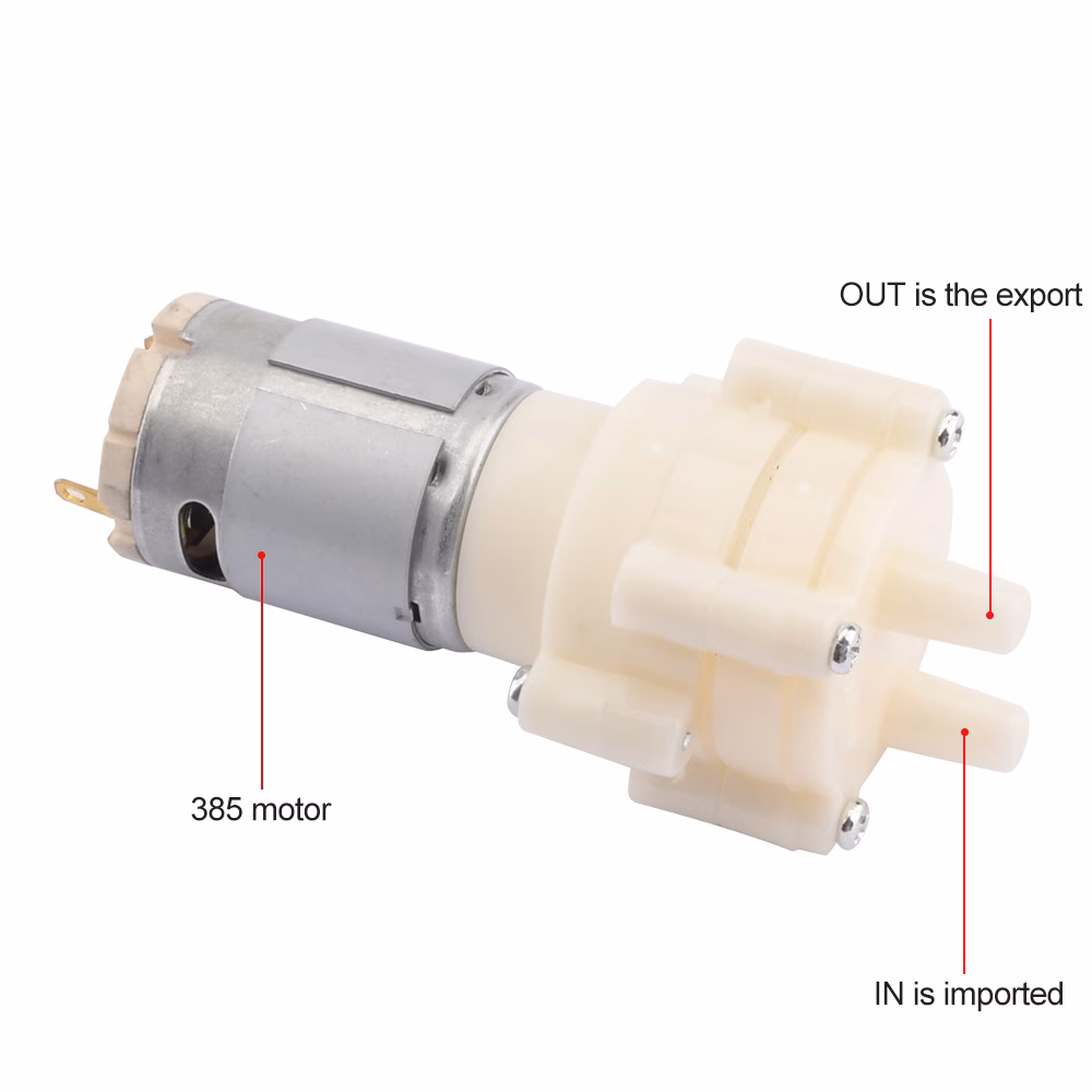 משאבת מים r385 דיאפרגמה 12v, משאבת מים קטנה, אביזרים לאקווריום ביתי, משאבת מים לערכת תה, 1 יחידה פרטי מוצר 6