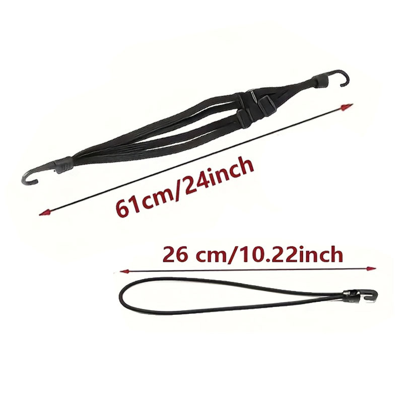 TEMU 2pcs Motorcycle Helmet Fixing Net, Bicycle Elastic Straps, Multi-functional Hook Elastic Bands, Black Mesh Storage, Secure And Anti-theft Gear,