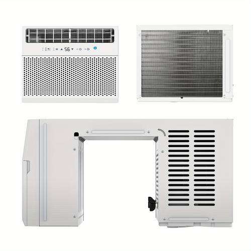 aire acondicionado de ventana silencioso de 10000 btu con 6 de enfriamiento, temporizador de 24h, diseño de de energía, vista completa de y control remoto -
