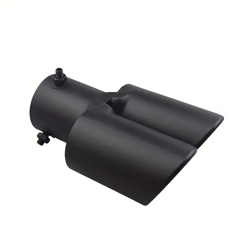 TEMU Dual Exhaust Tail Pipes - Heavy-duty Stainless Steel Exhaust System, Dual Outlet Pipes For Engine , Noise Reduction & Improved Throttle -