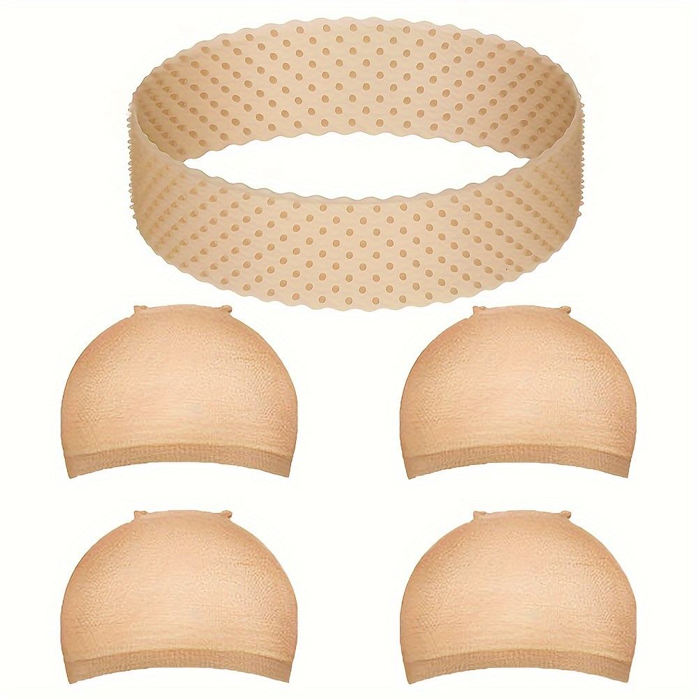 Adjustable Wig Band Set | Secure, With Non-slip Grip Headband And Seamless Stocking Cap, Sweatproof And Gentle For Wear