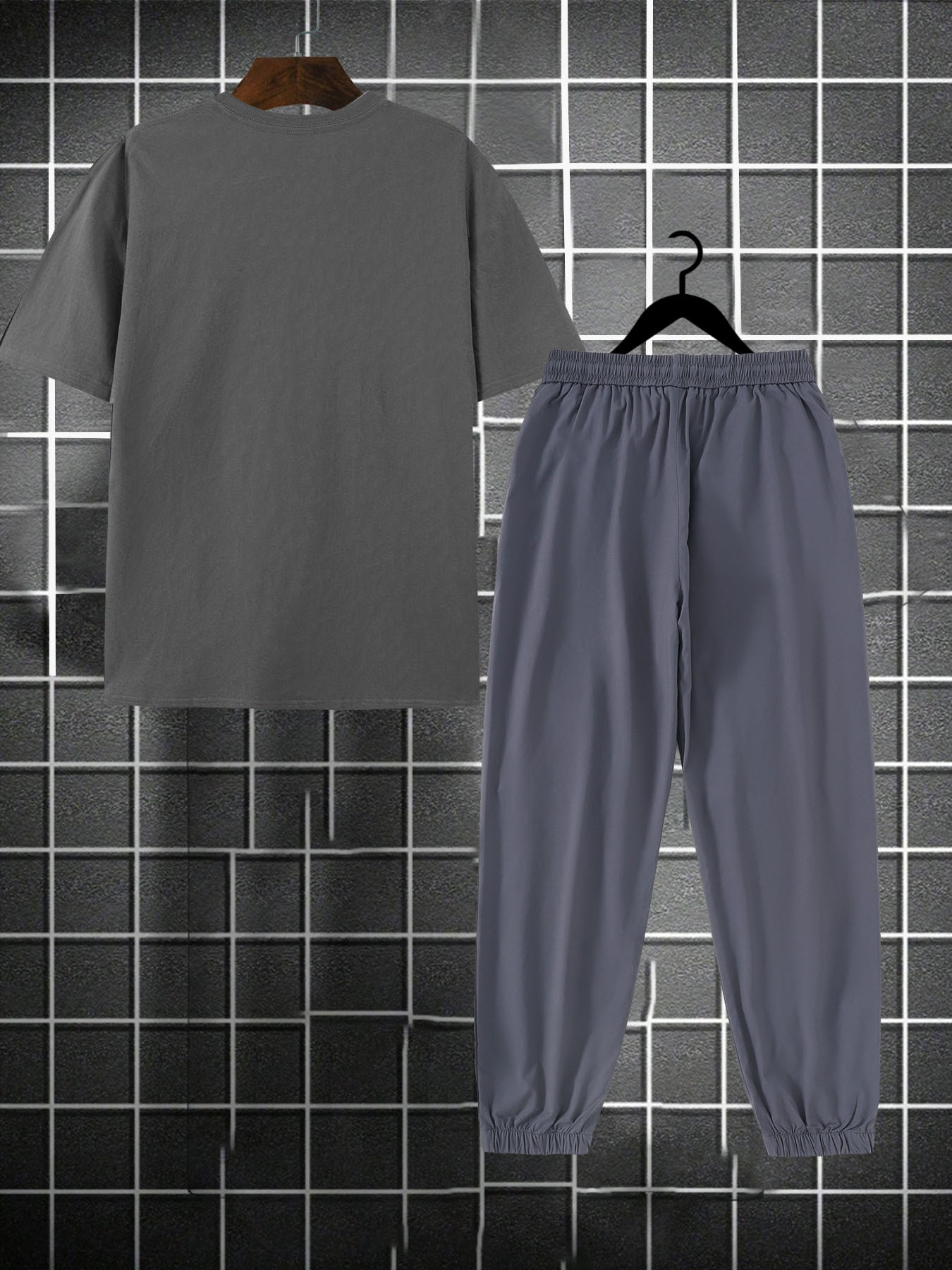 for KARMA Printed Men's Casual Trendy Tracksuit with Top and Comfortable Work Pants