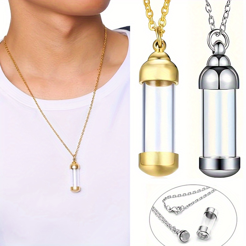 Llife　QUILLE BOTTLE NECKLACE vial necklace sold on Temu United States