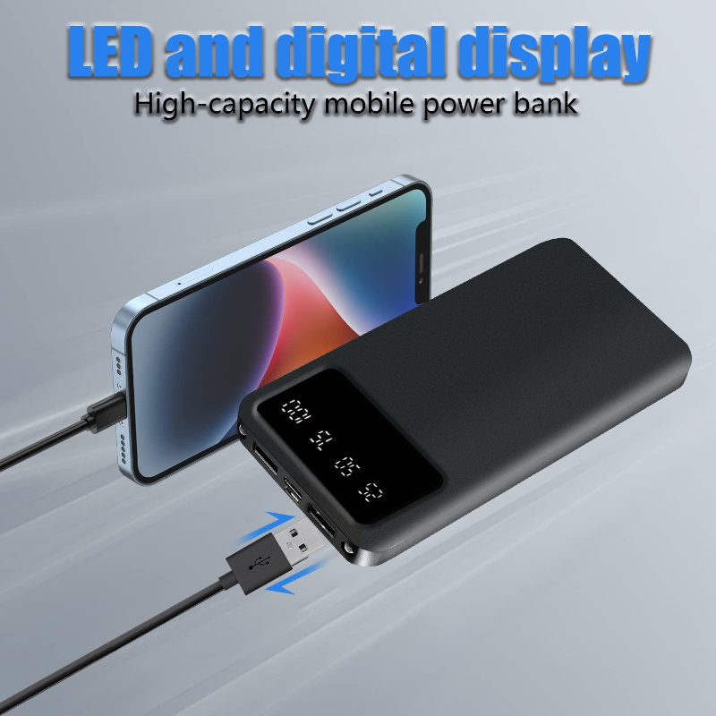 20000mAh Portable Power Bank with LED Display & Dual Output
