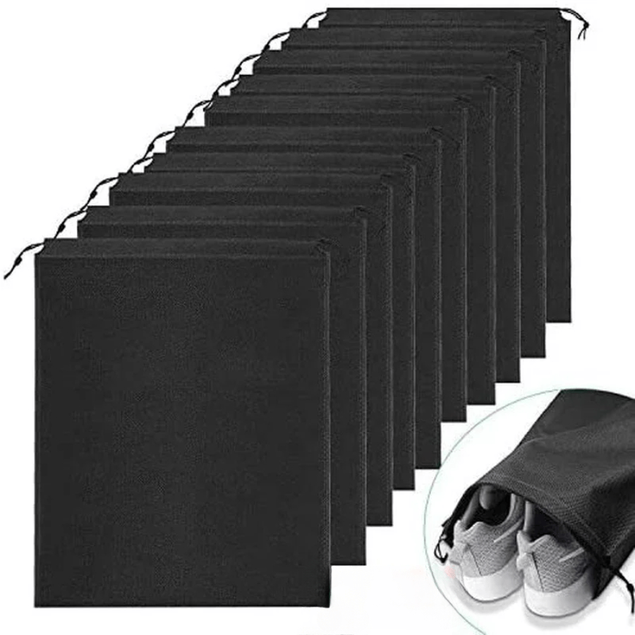 E-shop Set mit 10 tragbaren Kordelzugbeuteln zur Aufbewahrung von Schuhen, ideal für Reiseorganisation, hängende Schuh-Organizer