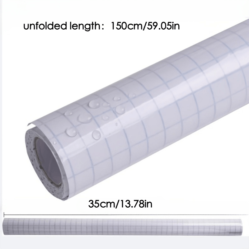 TEMU 13.58x59.05in Small Square Transparent Self-adhesive Book Cover Film, Various Book Protective Films, Cut To Size, Stain-resistant Book Wrapping