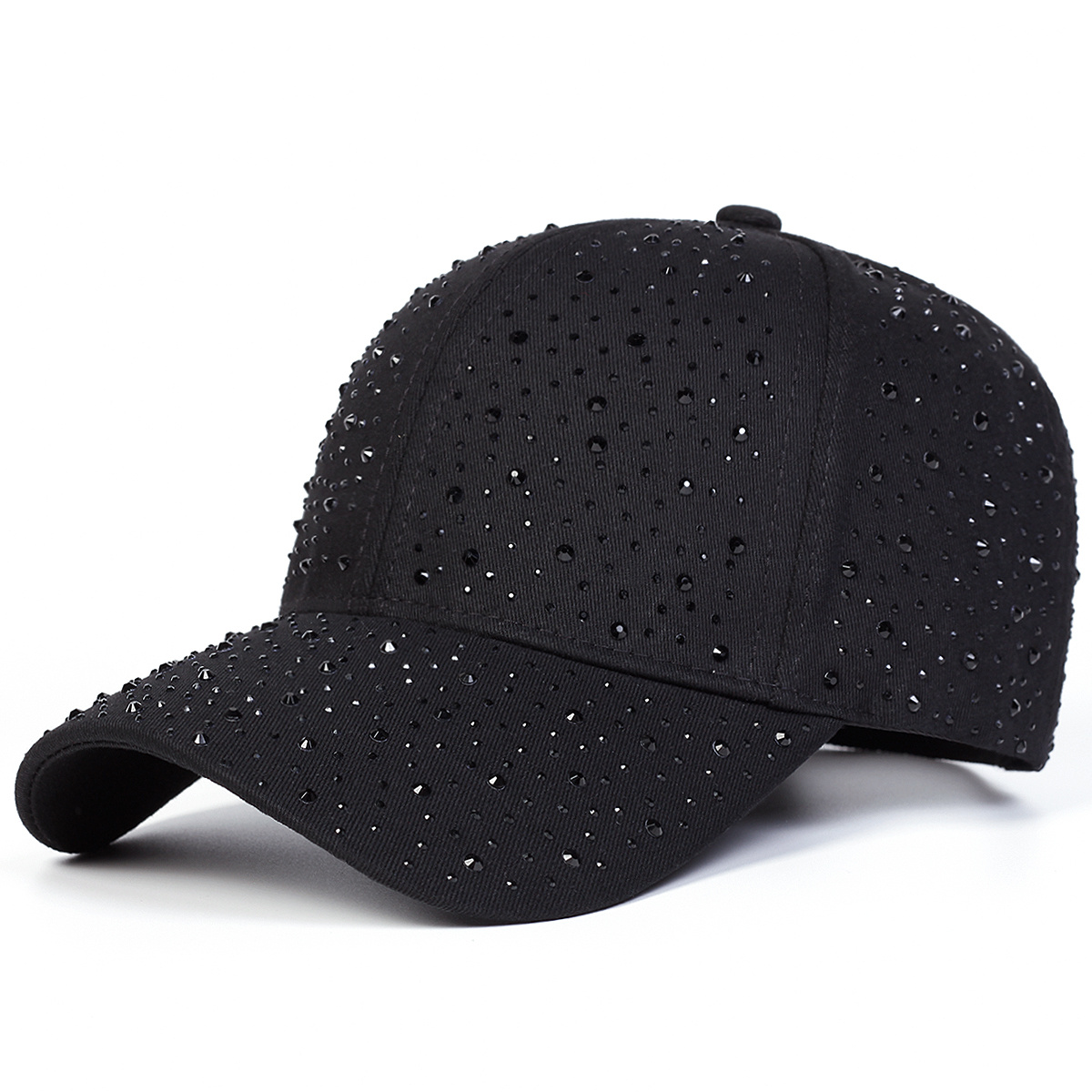 TEMU Women's Rhinestone Baseball Cap Outdoor Adjustable Fashion Casual Hat Suitable For Spring/autumn Travel Beach Parties