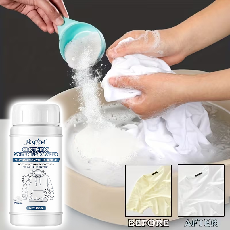 clothes brightening powder   foam strong stain removal no damage to clothes whitening and yellow removal sweat stain removal laundry stain remover white shirt student uniform special bathroom floor  
