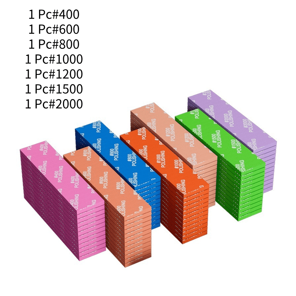 E-shop 7/14/21-teiliges Schleifpapier-Schwamm-Set, Modellbauwerkzeug, Nass- Trockenanwendung, Polieren von gewölbten Oberflächen, Polierwerkzeug,
