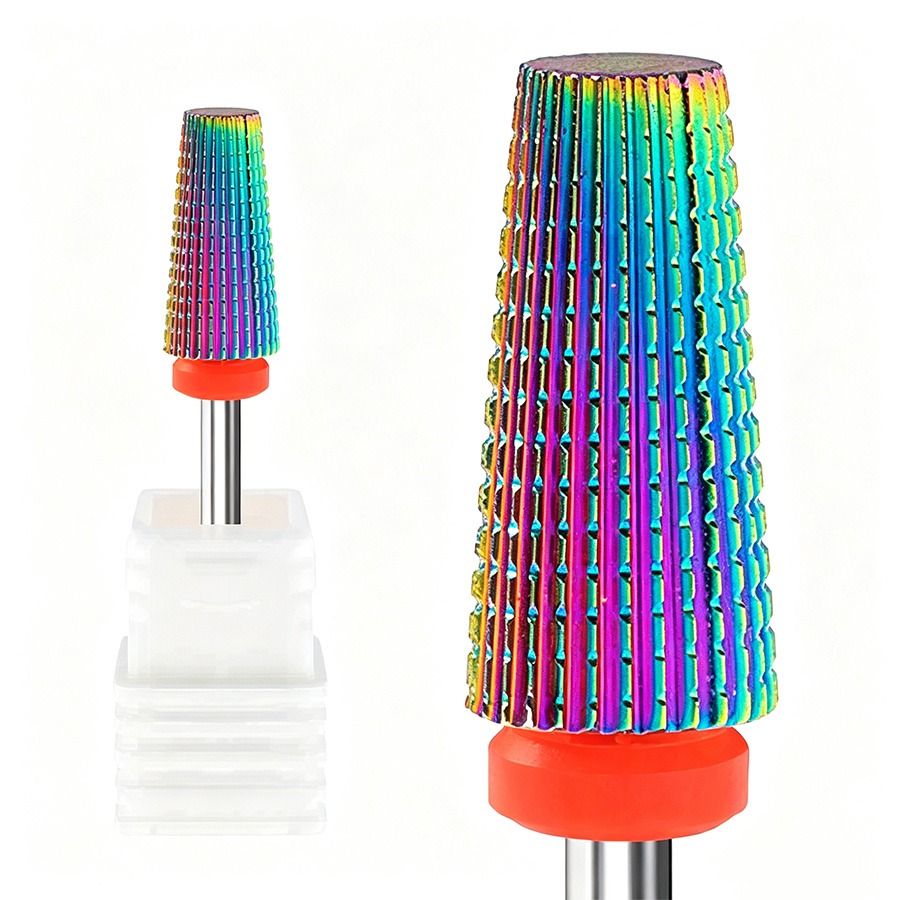 TEMU Fresa de acero de tungsteno profesional 5 en 1 para uñas, fresa , para eliminación de acrílico y gel, herramientas para uñas de manicura y