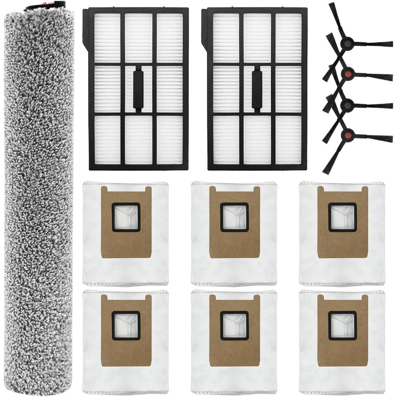 TEMU Replacement Parts Kit, Suitable For E28/e25 Models, Roller Brush Mop, Filter, Side Brushes, Dust Bag, Compatible With Omni E28 And E25, Suitable