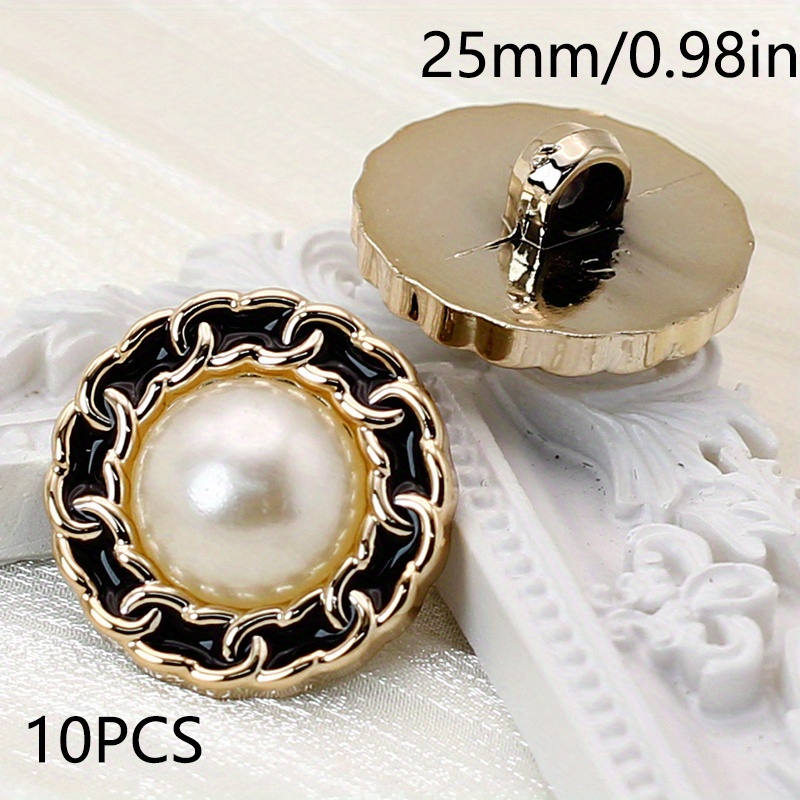 Image of 10pcs Plastic Buttons, Suitable For Tweed Coats, Trench Coats, Double-faced Cashmere Coats, Shirts, Suits, Jackets, Knit Cardigans, Vintage Versatile, Valentine's Day Gift