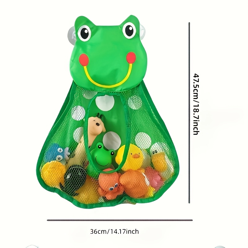 TEMU Cute Cartoon Animal Transparent Mesh Hanging Storage Bag Bathroom Shampoo Shower Gel Wall Dry-wet Separation Bag